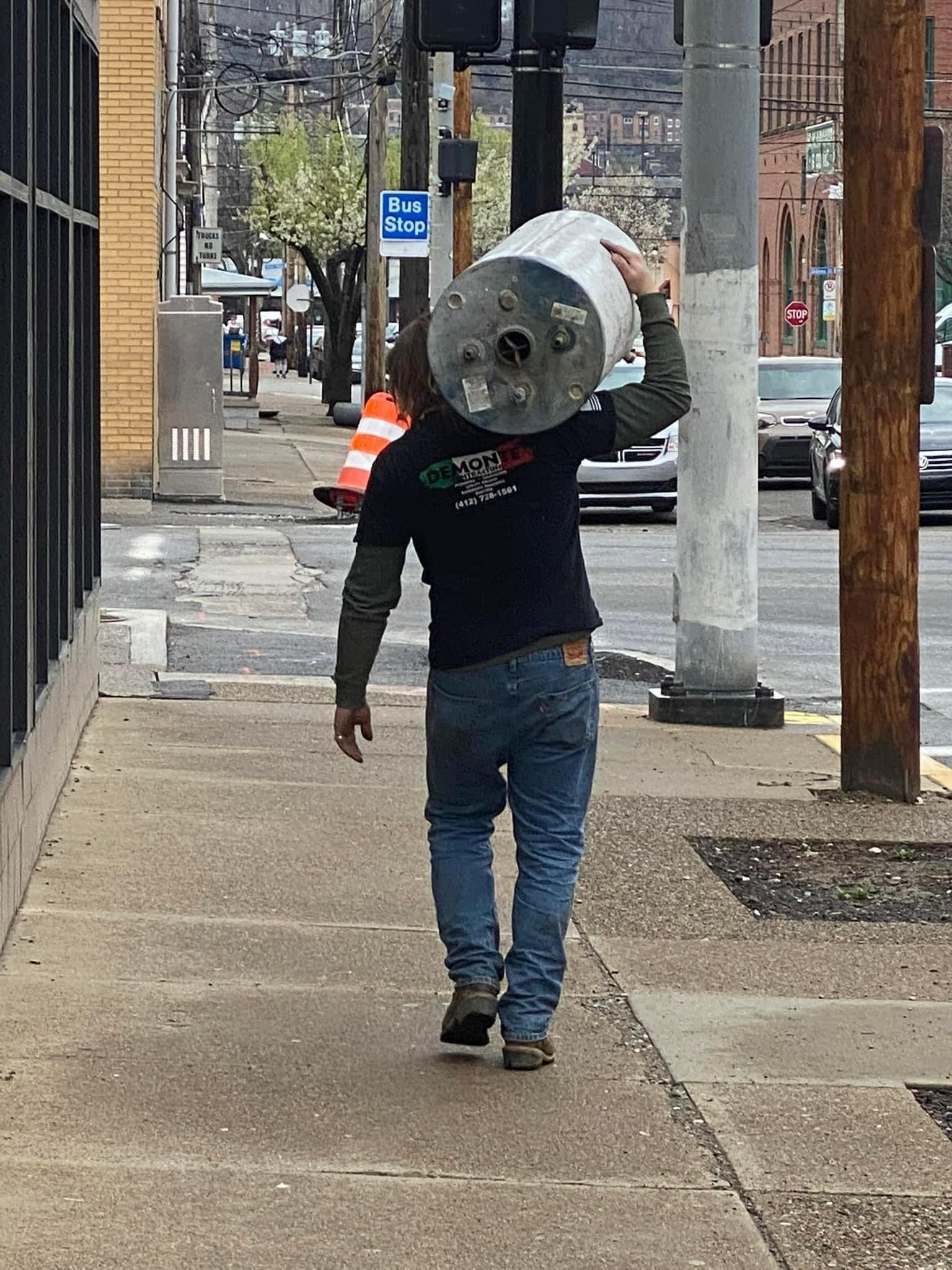 Professional plumber at work